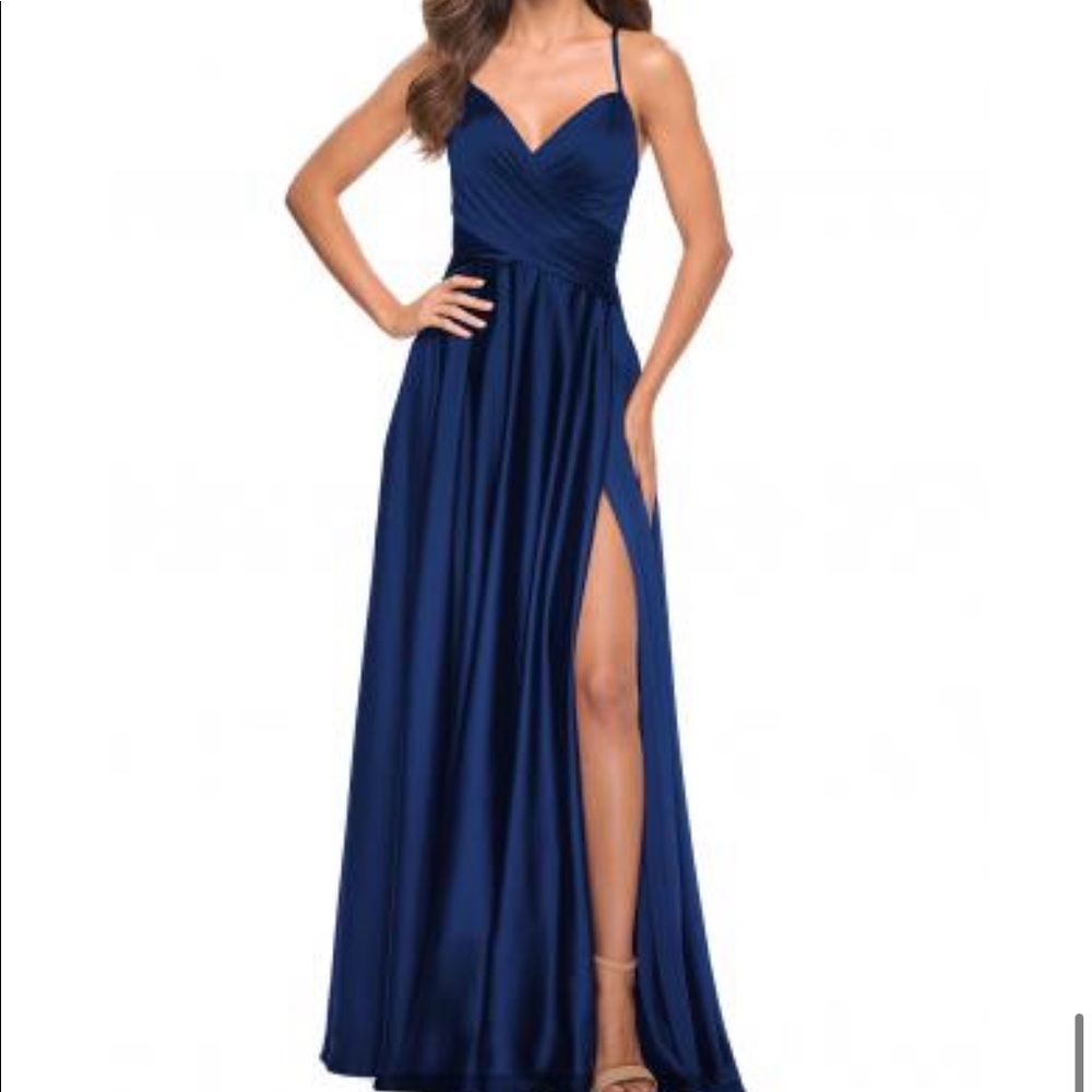 Prom Dress (La Femme) - Royal Blue